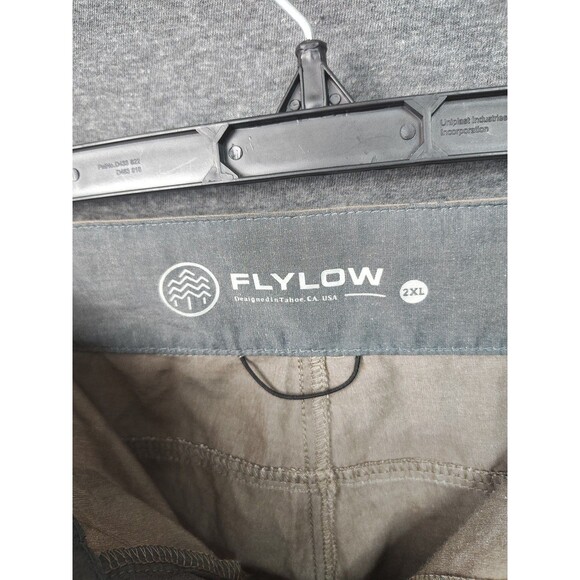 Flylow Shorts Men's 2XL All Over Print Adj Waist Brown Hiking - Picture 4 of 9